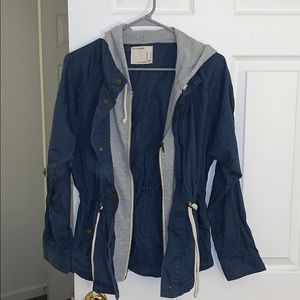 Light jacket with sweatshirt lining